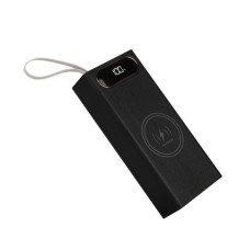 Корпус Multi-powerbank L16 під елементи 18650 (до 16 шт) 22.5+15W з бездротовою зарядкою та ліхтарем (Чорний)