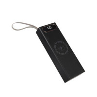 Корпус Multi-powerbank L20 під елементи 18650 (до 20 шт) 22.5+15W з бездротовою зарядкою та ліхтарем (Чорний)