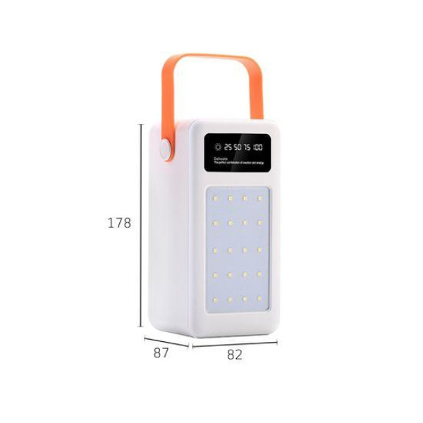 Корпус Multi-powerbank S28 під елементи 18650 (до 28 шт) 22.5W з ліхтарем (Білий)