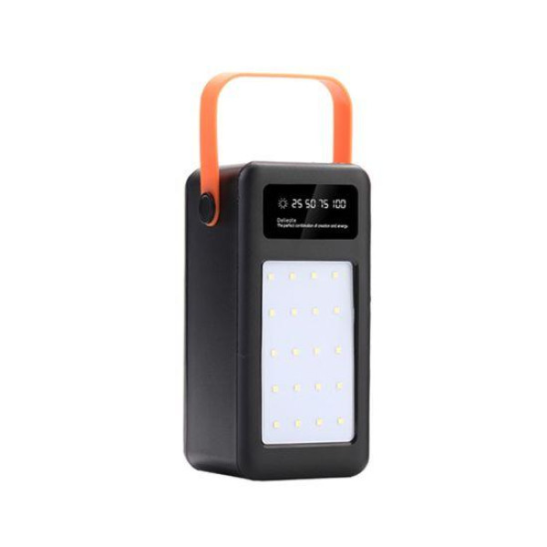 Корпус Multi-powerbank S28 під елементи 18650 (до 28 шт) 22.5W з ліхтарем (Чорний)