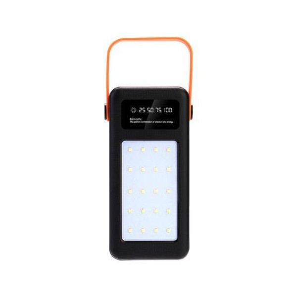 Корпус Multi-powerbank S28 під елементи 18650 (до 28 шт) 22.5W з ліхтарем (Чорний)