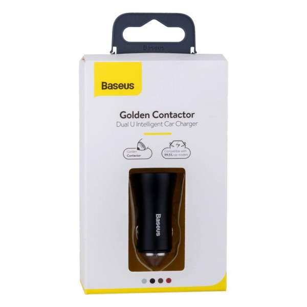 Автомобільний Зарядний Пристрій Baseus Golden Contactor CCALL-DZ  2,4A