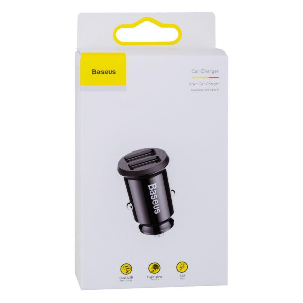 Автомобільний Зарядний Пристрій Baseus Grain Dual CCALL-ML 3,1A