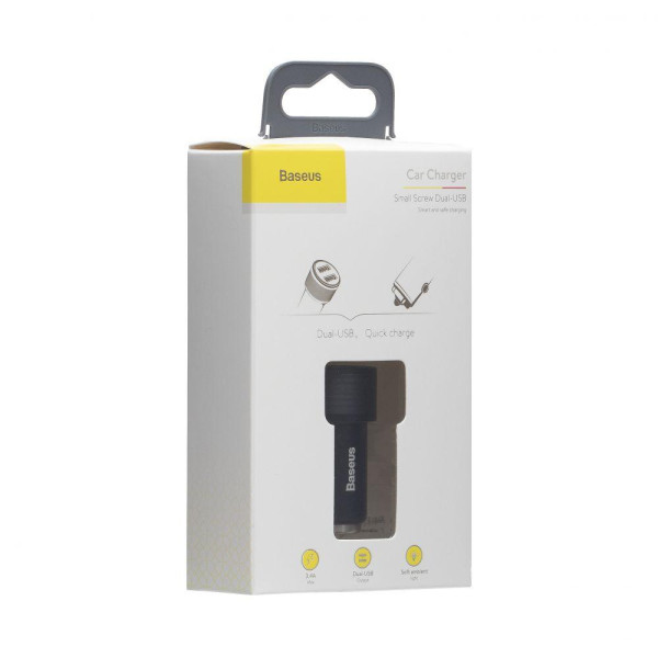 Автомобільний Зарядний Пристрій Baseus Small Screw CAXLD-С 3,4A