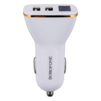 Автомобільний Зарядний Пристрій Borofone BZ11 Digital Display 2USB 2.1A