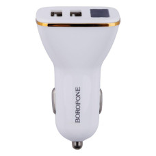 Автомобільний Зарядний Пристрій Borofone BZ11 Digital Display 2USB 2.1A