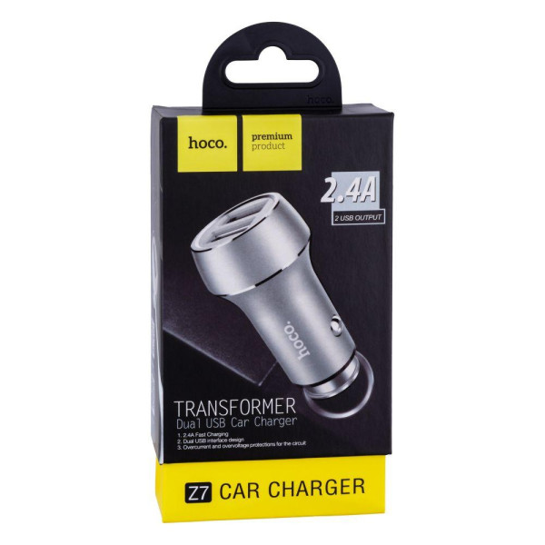Автомобільний Зарядний Пристрій Hoco Z7 Transformer 2USB