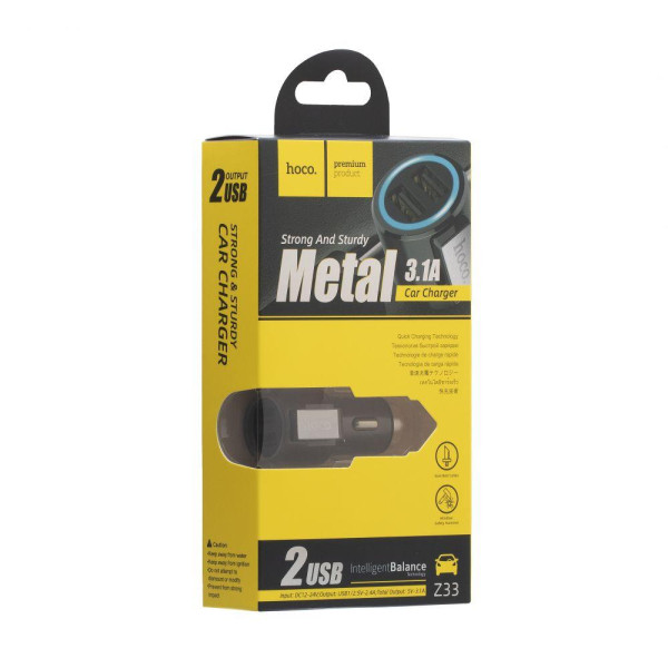 Автомобільний Зарядний Пристрій Hoco Z33 2USB