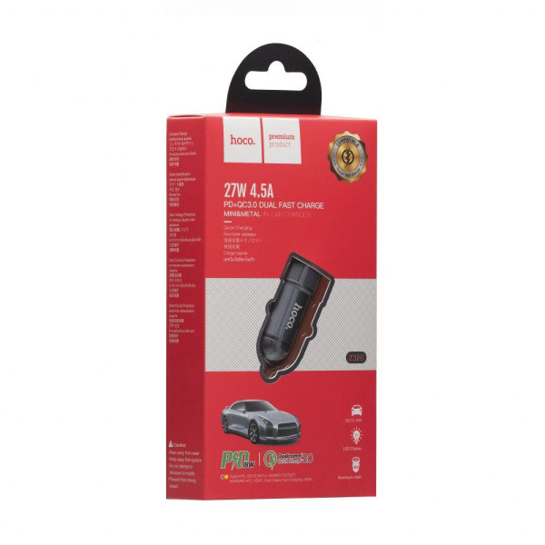 Автомобільний Зарядний Пристрій Hoco Z32B Speed UP PD+QC3.0 18W