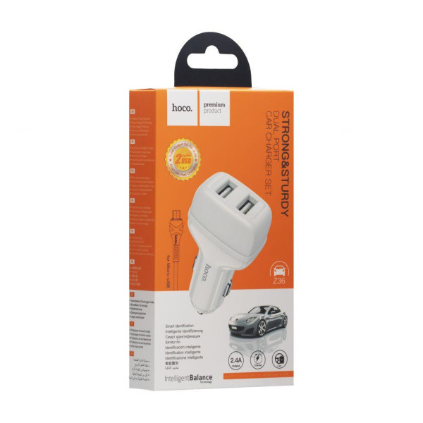 Автомобільний Зарядний Пристрій Hoco Z36 Micro 2USB