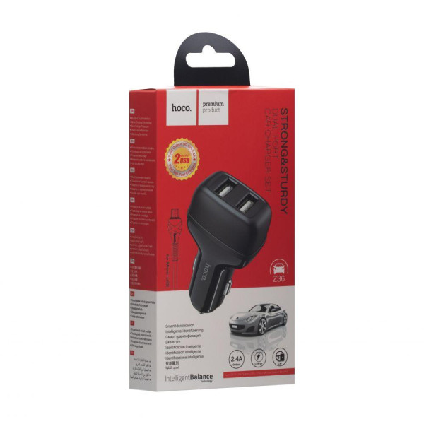 Автомобільний Зарядний Пристрій Hoco Z36 Micro 2USB