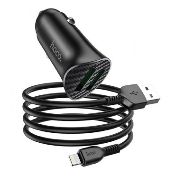Автомобільний Зарядний Пристрій Hoco Z39 QC3.0 Type-C 2USB