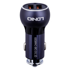 Автомобільний Зарядний Пристрій LDNIO DL-C503Q QC3.0 2USB 36W Type-C