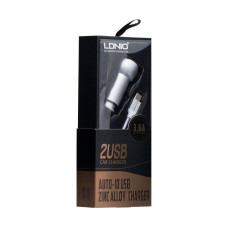 Автомобільний Зарядний Пристрій LDNIO DL-C401 Type-C 2USB 3.6A