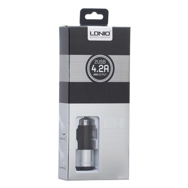 Автомобільний Зарядний Пристрій LDNIO DL-C403 2USB 4.2A Lightning