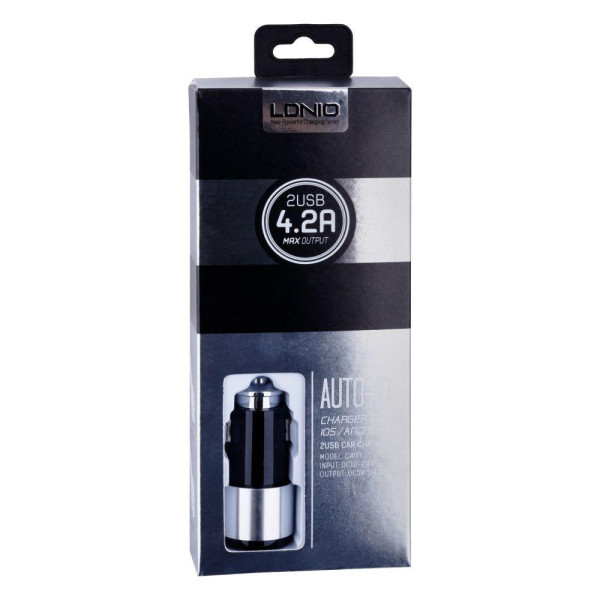 Автомобільний Зарядний Пристрій LDNIO DL-C403 2USB 4.2A Lightning