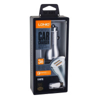 Автомобільний Зарядний Пристрій LDNIO DL-C407Q QC3.0 2USB 36W Micro