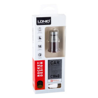 Автомобільний Зарядний Пристрій LDNIO DL-C304Q QC3.0 18W Type-C