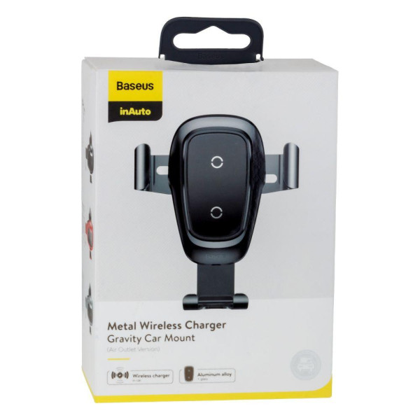 Автотримач Baseus Metal Wireless Charger Gravity WXYL-B