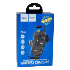 Автотримач Hoco CA80 Buddy smart Wireless Fast Charging