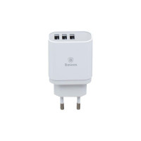 Мережевий Зарядний Пристрій Baseus Mirror Digtal LED Display 3USB CCALL-BH 2,4A