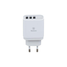 Мережевий Зарядний Пристрій Baseus Mirror Digtal LED Display 3USB CCALL-BH 2,4A