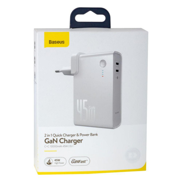 Мережевий Зарядний Пристрій Baseus PD 45W + Power bank 10000mAh PPNLD-F 3A
