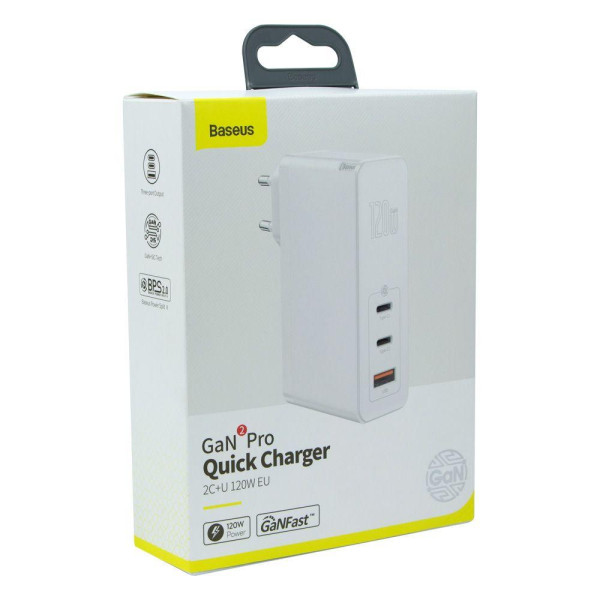 Мережевий Зарядний Пристрій Baseus 2PD+QC3.0 120W CCGAN-J