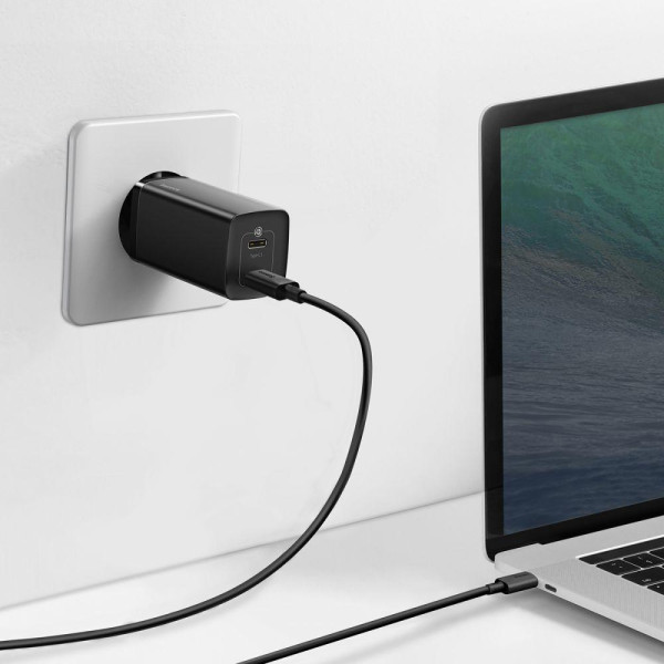 Мережевий Зарядний Пристрій Baseus CCGAN2L-E Quick ChargerC+C 65W 2A