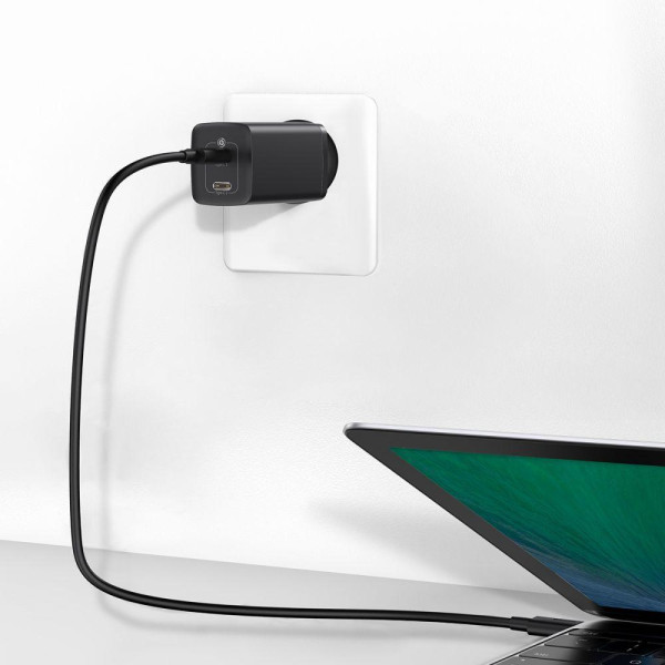 Мережевий Зарядний Пристрій Baseus CCGAN2L-E Quick ChargerC+C 65W 2A