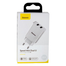 Мережевий Зарядний Пристрій Baseus 2 USB 10.5W 2A CCFS-R М'ята упаковка