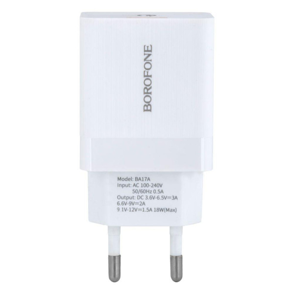Мережевий Зарядний Пристрій Borofone BA17A QC 3.0A 18W