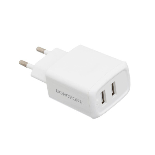 Мережевий Зарядний Пристрій Borofone BA3A 2 USB 2.4A