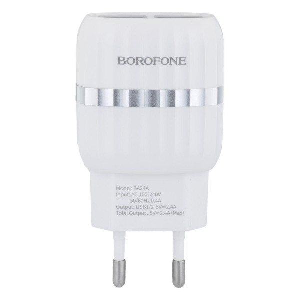 Мережевий Зарядний Пристрій Borofone BA24A 2,4A