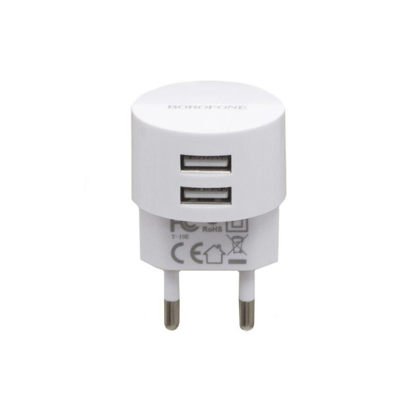 Мережевий Зарядний Пристрій Borofone BA23A 2USB 2.4A