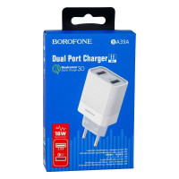 Мережевий Зарядний Пристрій Borofone BA39A QC3.0 2USB 18W