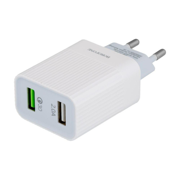 Мережевий Зарядний Пристрій Borofone BA39A QC3.0 2USB 18W