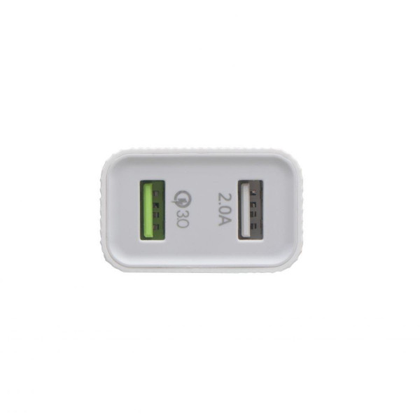 Мережевий Зарядний Пристрій Borofone BA39A QC3.0 Lightning 2USB 18W