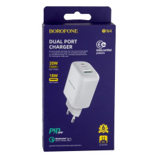 Мережевий Зарядний Пристрій Borofone BN4 PD 20W QC3.0