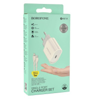 Мережевий Зарядний Пристрій Borofone BA61A Type-C to Lightning 5V 2,1A 10.5W