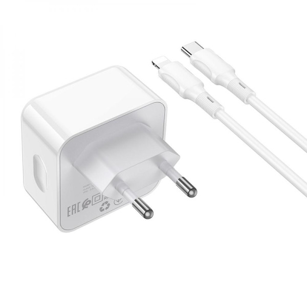 Мережевий Зарядний Пристрій Borofone BA76A Source PD/QC 35W Type-C to Lightning