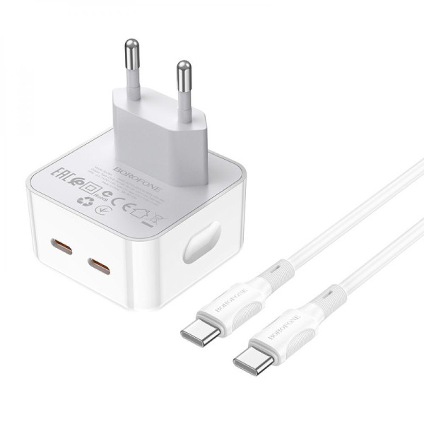 Мережевий Зарядний Пристрій Borofone BA76A Source PD/QC 35W Type-C to Type-C