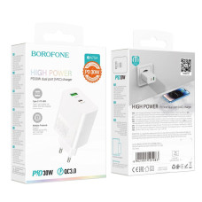 Мережевий Зарядний Пристрій Borofone BA75A Powerfull PD+QC 30W