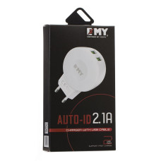Мережевий Зарядний Пристрій Emy MY-269 Lightning 2400 mAh