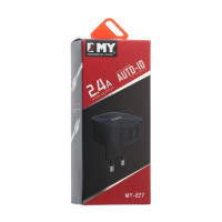 Мережевий Зарядний Пристрій Emy MY-227 Micro 2 USB 2400 mAh