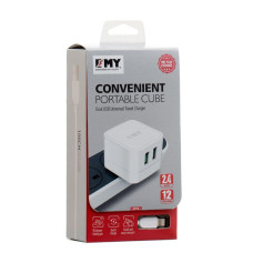Мережевий Зарядний Пристрій Emy MY-A200 Lightning 2 USB