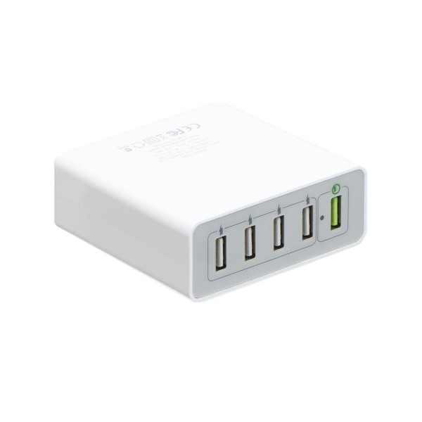 Мережевий Зарядний Пристрій Hoco C18A QC3.0 5USB