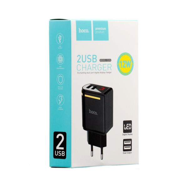 Мережевий Зарядний Пристрій Hoco C39A 2USB