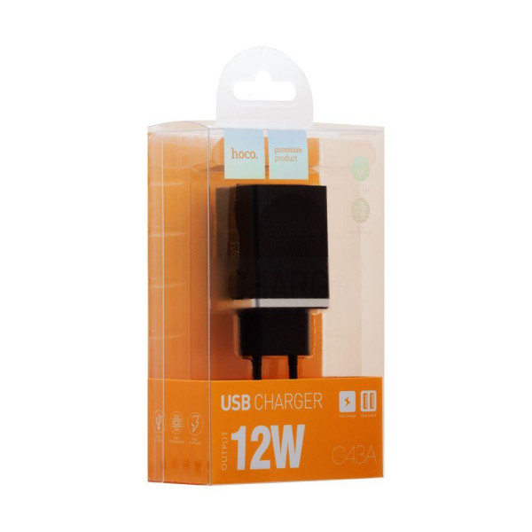 Мережевий Зарядний Пристрій Hoco C43A Vast Power 2 USB