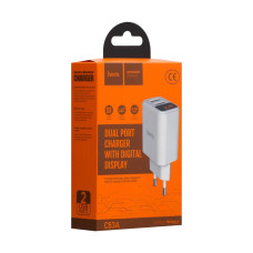 Мережевий Зарядний Пристрій Hoco C63A 2USB Led 2.1A